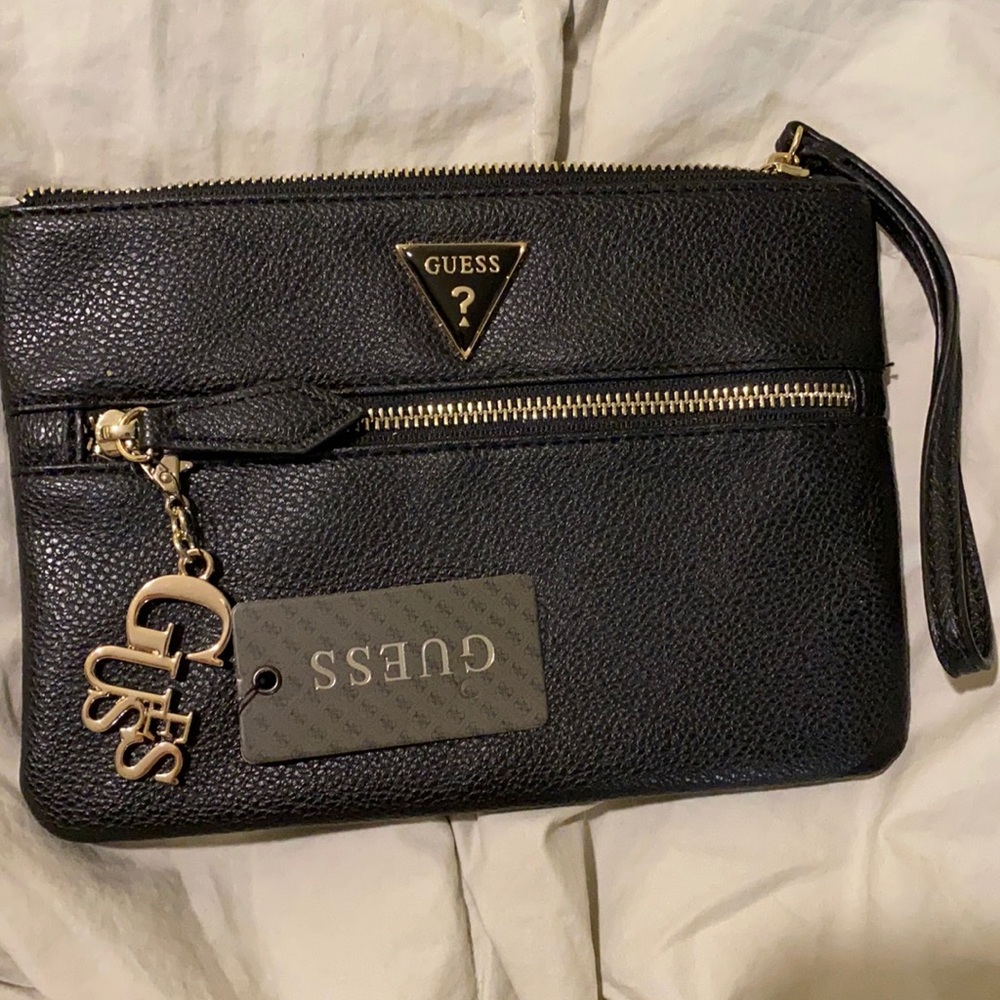 Black Guess Wristlet